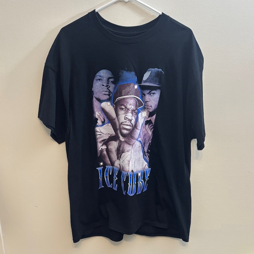 Black Graphic T-Shirt “Ice Cube” XL